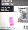 Everbilt 34.76 in. H x 17.13 in. W White Steel 5-Drawer Close Mesh Wire Basket New In Box $199 - 2
