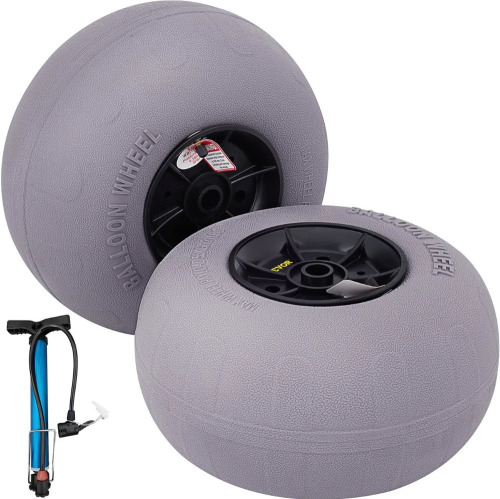 VEVOR Beach Balloon Wheels, 13" Replacement Sand Tires, TPU Cart Tires for Kayak Dolly, Canoe Cart and Buggy with Free Air Pump, 2-Wheels New In Box $199