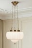 Lark Manor Baptiste Belby 1 - Light Schoolhouse Pendant Light With Mint/milk Glass Shade For For Bedroom, Dining Room, Hallway, Kitchen Island New In Box $399