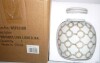 Red Barrel Studio&reg; Champagne Chine Ceramic Taupe and White Chinoiserie Link Lidded Jar new In Box $99 - 2