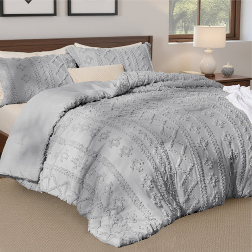 Bedsure King Size 3-Piece Tufted Embroidery All-Season Microfiber Comforter Set $299
