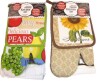 NEOPRENE 4-Piece Set Pot Holder, Oven Mitt and 2 Kitchen Towels New