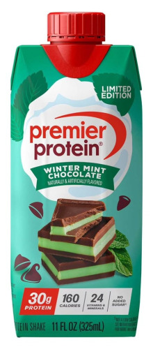 Premier Protein Winter Mint Chocolate Protein Shake, 11 oz New Best by 10/2027