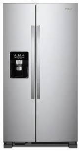 Whirlpool 21.4 cu. ft. Side by Side Refrigerator in Fingerprint Resistant Stainless Finish On Working $2299