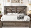 Trent Austin Design Tryston Farmhouse Queen Bed Frame with 49.2" Barn Door Headboard, Gray New in Box $599