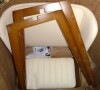 VipDesk 26" Swivel PU Leather Counter Height Bar Stool with Arms, Cream, Upholstered Barstoolswith Back, Walnut Kitchen Island Chair, Breakfast Bar Seating, Metal Footrest, Mid-Century Modern $399 - 2
