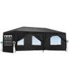 Modern Muse 10' x 20' Outdoor Canopy Tent with 6 Removable Side Walls, Black, New in Box $299