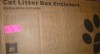 Tucker Murphy Pet Cat Litter Box Enclosure for 2 Cats, Cat Cabinet with Large Storage Space, Hidden Litter Box with Scratch Pad, Farmhouse Cats House, TV Stand End Table, Rustic Brown and White, New in Box $299 - 2