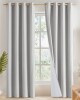 Ebern Designs 100% Blackout Faux Linen Curtains for Living Room Grommet Privacy Insulated Drapes, (Pair) 52" x 96" New $79