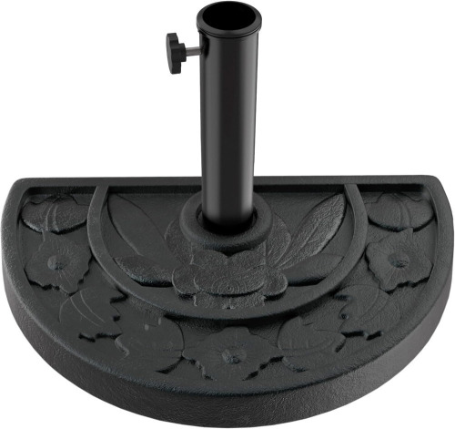 Pure Garden Half Round Umbrella Base, Black, 20lb New In Box $99