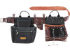 VEVOR Tool Belt, 31 Pockets, Adjusts 32 Inches to 54 Inches, Leather Heavy Duty Tool Pouch Bag, Detachable Tool Bag for Electrician, Carpenter, Handyman, Woodworker, Construction, Black/Brown New In Box $199