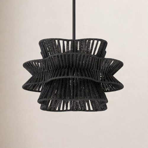 Joss & Main Towne 1 - Light Dimmable Woven Rope Pendant New In Box $299