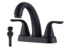 ALEASHA 4 in. Centerset 2-Handle High-Arc Bathroom Faucet in Matte Black New In Box $199