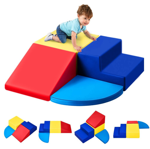 VEVOR Climbing Toys, 4-Piece Set, Foam Climbing Toys for Toddlers 6 Months to 3 Years Old, PU Leather Climbing Blocks, Indoor Climb and Crawl Activity Playset for Crawling & Sliding, Easy to Clean New In Box $199