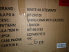 Martha Stewart Bedford London Light Blue Upholstered Skirted Dining Arm Chair with Hidden Casters in Light Blue $699 - 2