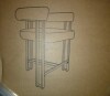Everly Quinn 25" Upholstered Gold Chenille Arm Counter Stool in Gray New in Box $399 - 2