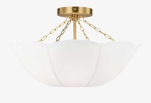 Wildon Home&reg; 4-Light Rosy Round Flush Mount (19") New In Box $499