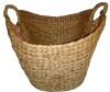 Birch Lane&trade; Cole and Grey Seagrass Handmade Large Woven Brown Decorative and Functional Storage Basket with Ring Handles New In Box $199 - 2