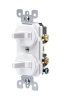 Leviton 20 Amp 120/277V Duplex Style Single-Pole/Single-Pole AC Combination Switch Commercial Grade Non-Grounding Side Wired White (5334-W) New $79
