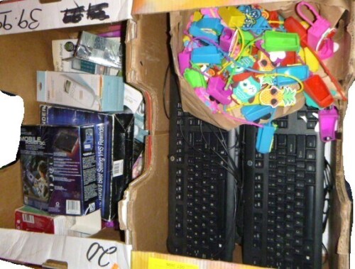Box of Housewares, Electronics Accessories and Misc