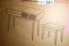 George Oliver Tusarora Flip-Top Mirror Wood Makeup Vanity Set in Brown New in Box $599 - 2