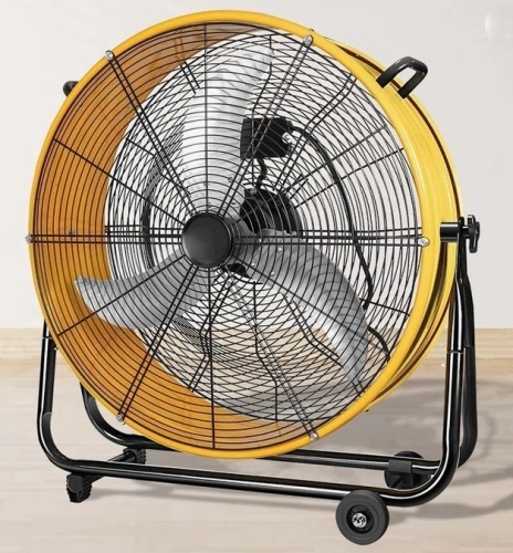 Trent Austin Design 30 In. 3 Speed Yellow Heavy Duty Metal Industrial Drum Fan New in Box $399