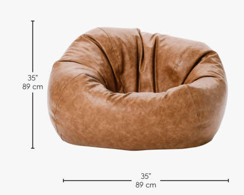 Factory Direct Partners Standard Faux Leather Classic Bean Bag New In Box $299