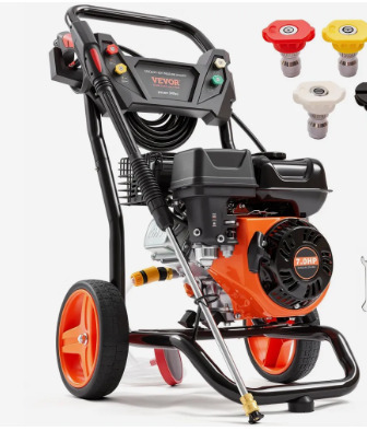 VEVOR Gas Pressure Washer, 3400 PSI 2.6 GPM, Gas Powered Pressure Washer with Aluminum Pump, Spray Gun and Extension Wand, 5 Quick Connect Nozzles, for Cleaning Cars, Homes, Driveways, Patios new in box $499