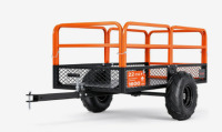VEVOR Garden Utility Trailer, 22 Cu. Ft. & 1600lbs, ATV UTV Trailer, Tow Behind Steel Dump Trailers, Removable Rear Panel, Heavy Duty Pull Behind Yard Trailers for Lawn Mower Tractor Garden Waste new in box $499