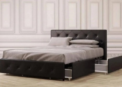 DHP Dakota Upholstered Platform Bed with Storage Drawers $499
