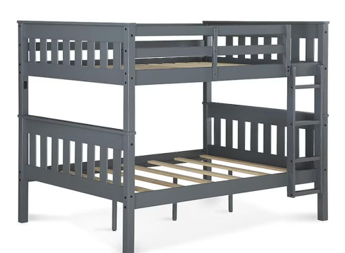 DHP Moon Gray/white Full over full Bunk Bed (2 boxes) Similar to Picture new in box $899