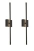 Orren Ellis Matte Black LED Wall Sconce Set of 2 - Dimmable with Remote, 12W Hardwired Indoor Lights for Bedroom Hallway Living Room New In Box $399