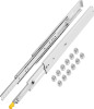 VEVOR Heavy Duty Drawer Slides 24" Length, Locking Drawer Slides 500lbs Load Capacity Long Full Extension Drawer Slide 1 Pair Side Mount Ball Bearing Drawer Glides Push to Open Drawer Runners Rail New $79