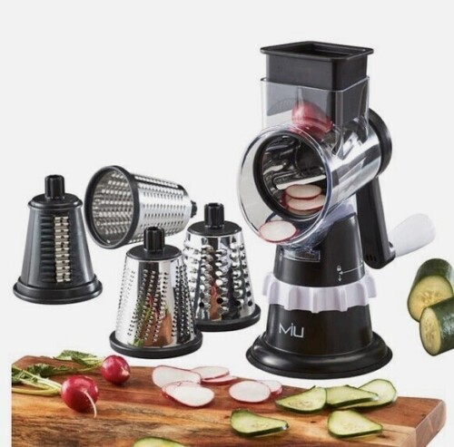 MIU Rotary Food Cheese Drum Grater w Stainless Steel Drums New in Box $79
