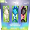 TYR Junior Swim Goggles 3-Pack (Ages 10+), CSTC JR Goggle Set Smoke/Multi LCWJGCA New In Box - 2