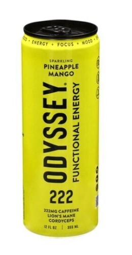 Odyssey 222 Pineapple Mango Sparkling Energy Drink, 12 fl oz / Odyssey 222 Blue Raspberry Sparkling Energy Drink, 12 fl oz / Assorted New Assorted Best by 11/2026