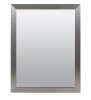Zenna Professional 29.75-in W x 35.75-in H Rectangle Brushed Nickel Framed Framed Wall Mirror New In Box $299