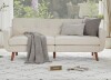 George Oliver 77.2" W Linen Sofa Couch, Mid Century Modern Decor Loveseat Couches For Living Room, Button Tufted Upholstered Small Couch For Bedroom New Shelf Pull $899