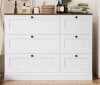Wade Logan Beckwourth 6 Drawer 43.31" W Wood Modern Double Dresser New in Box $699