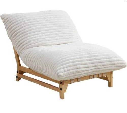Teemful Lazy Sofa, Single Sofa Chair, Accent Chair, Armless Sofa Lounger, Backrest Seat for Living Room Bedroom Studio Reading Gaming, Off White New Shelf Pull $399