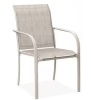 Latitude Run Sandshell Frame All-Weather Stackable Metal Outdoor Patio Chair with Sandshell Textilene Fabric New in Box $299