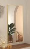 LuxHomez 24 in. W x 71 in. H Modern Rectangle Aluminum Alloy Full Length Mirror Gold Wall Mounted/Standing Mirror Floor Mirror New in Box $399