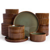 Ebern Designs 24-Piece Stoneware Dinnerware Set, Microwave & Dishwasher Safe - Service for 8 New In Box $299