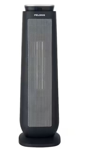 Pelonis 1500-Watt 23 in. Digital Tower Indoor Ceramic Heater Quiet Operation w/ Safety Overheat Protection and Fan Mode in Black On Working $199