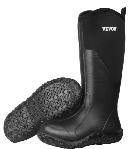 VEVOR Pair of Men's Rubber Boots, Protective Footwear, Waterproof Anti Slip Hunting Boots, Gardening Insulated Mud Boots, Protective Footwear, Lightweight & Durable, for Manufacturing, Farming, New In Box Size 13 $89