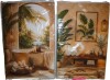 Bay Isle Home&trade; Large Set of 2 Tropical Bathroom Wall Art Boho Spa Palm Leaf Bathtub Watercolor Canvas Prints Relaxing Bathroom Decor 16x24 Inch Canvas Print - Ready to hang New In Box $199 - 2