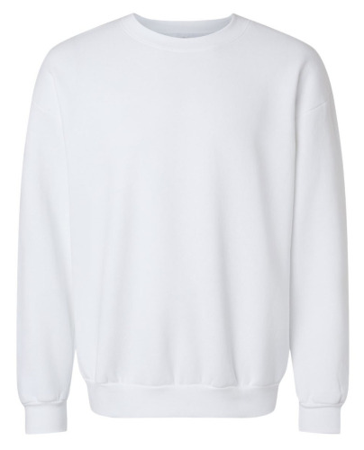 American Apparel Mens Pullover Fleece Sweatshirt in White Size Large