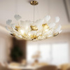 Mercer41 Ceramic Ginkgo Leaf Kimberland 6 - Light Chandelier L31.5 Inch Branch Chandelier New In Box $599