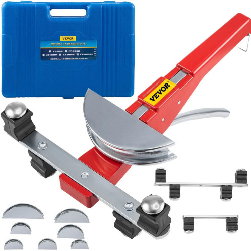 VEVOR Pipe Bender, 7 Dies 1/4-7/8 Inch Refrigeration Ratcheting Tube Bender Kit, 90&deg; Tubing Bender with Reverse Bending Attachment for HVAC New In Box $199
