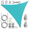 Royal Shade Triangle Shade Sail With Installation Winch Kit, 10 ft. x 10 ft. x 14 ft. New In Box $299